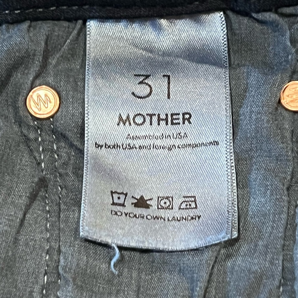 Mother The Looker Crop Jeans in Coffee Tea or Me Dark Wash Denim Size 31 - Picture 10 of 16